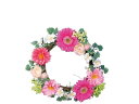 【お取り寄せ】YDM 造花 ガーベラリース ピンク インテリア 観葉植物 花材 フラワーアレンジメント フェイクフラワー 店舗装飾 フラワーリース リース土台 花器 花資材 花 フラワーアレンジメント材料