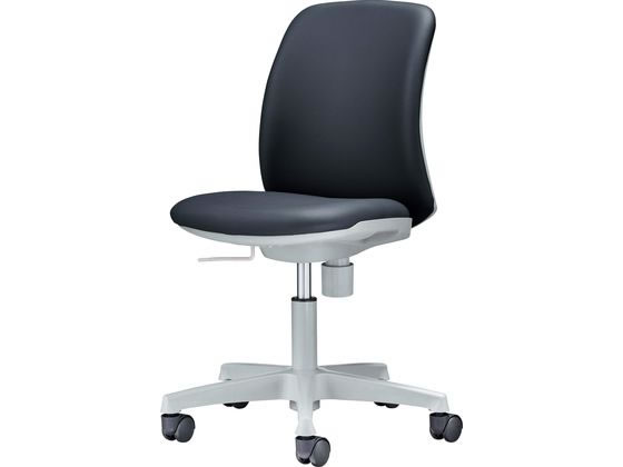 【レビュー投稿で100円OFFクーポン】【メーカー直送】ライオン事務器 オフィスチェアー 肘なし レザー張り ブラック No.480S【代引不可】【お客様組立】肘なし レザーチェア オフィスチェア オフィス家具