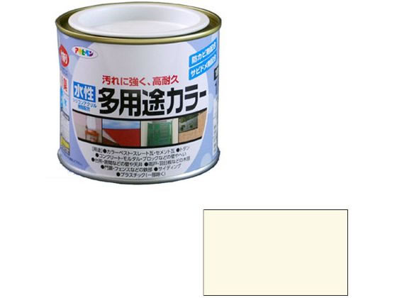 【お取り寄せ】アサヒペン 水性多用途カラー 1/5L バニラホワイト 塗料 塗装 養生 内装 土木 建築資材