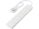 【お取り寄せ】エレコム 電源タップ 1.0m 6口 レバー T-KF07M-2610WH コード付き電源タップ2ピン 電源タップ OAタップ 配線パーツ 家電(2)