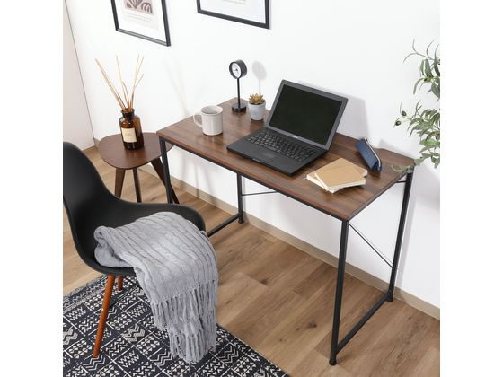 【楽天スーパーSALE限定★最大20%OFF＆2,000円クーポン】【メーカー直送】不二貿易 ワークデスク ルカ ブラウン W950*D480*H720mm【代引不可】【お客様組立】平机 スチールデスク ワゴン オフィスデスク 事務机 オフィス家具