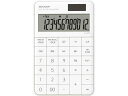 【お取り寄せ】シャープ ミニナイスサイズ 電卓 12桁 ホワイト EL-VM72-WX