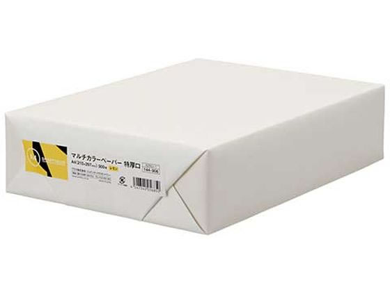 A4 Size Paper - 【レビュー投稿で100円OFFクーポン】【お取り寄せ】スマートバリュー カラーペーパー特厚口A4 レモン 500枚 A280J-1 A4サイズ イエロー系 黄 カラーコピー用紙