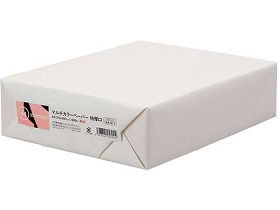 【レビュー投稿で100円OFFクーポン】【お取り寄せ】スマートバリュー カラーペーパー特厚口A4 さくら 500枚 A280J-6 A4サイズ ピンク系 桃 カラーコピー用紙