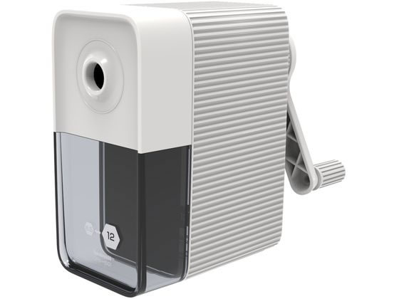 【レビュー投稿で100円OFFクーポン】ナカバヤシ 太い鉛筆も削れる手動鉛筆削り ホワイト 手動 ハンドル..