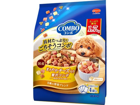 楽天ココデカウ【マラソン限定★ポイント2倍】【お取り寄せ】日本ペットフード コンボ ドッグ まろやかチーズ入り 425g×4袋 日本ペットフード ドライフード 犬 ペット ドッグフード