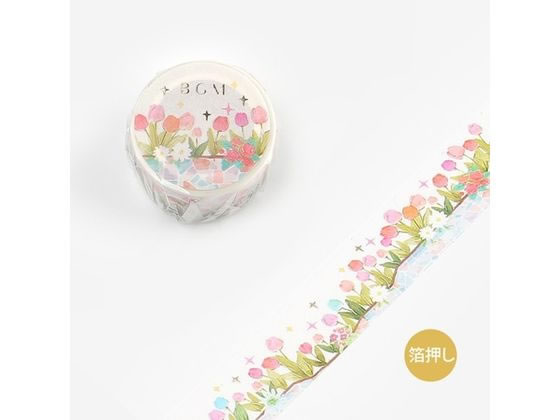 【マラソン限定2,000円OFFクーポン★4日20:00〜11日9:59迄ポイント2倍】【お取り寄せ】BGM マスキングテープ チューリップの庭 BMLGCD037 デコレーション マスキングテープ