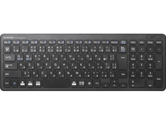 【お取り寄せ】エレコム ワイヤレスキーボード パンタグラフ 小型 ブラック TK-FDP099TBK キーボード マウス 入力機器 パソコン 家電