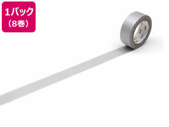 【商品説明】貼って剥がせるマスキングテープmt。手紙に貼ってみたり、ラッピングに使ってみたり、可能性は無限大。【仕様】●テープサイズ：幅15mm×長さ7m●単色8巻入りパック●注文単位：1パック（8巻）【備考】※メーカーの都合により、パッケージ・仕様等は予告なく変更になる場合がございます。【検索用キーワード】カモ井　カモイ　かもい　カモ井加工紙　かもいかこうし　カモイカコウシ　kamoi　mt　8P　銀　ギン　mt　エムティー　エムテー　マスキングテープ　マステ　8巻　まとめ売り　まとめ買い　ラッピング　デコレーション　MT08P206R　15mm×7m　デコレーションテープ　装飾テープ　粘着テープ　接着テープ　シール　ラッピング　図工　工作　装飾　文房具　デコレーションク゛ッズ　R707JD貼って剥がせる装飾用マスキングテープ●単色8巻入りパック