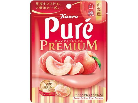 ＼スーパーSALE期間限定★店内全品P2倍以上&2000円OFFクーポン／カンロ ピュレグミプレミアム山梨産白桃 キャンディ タブレット お菓子のサムネイル