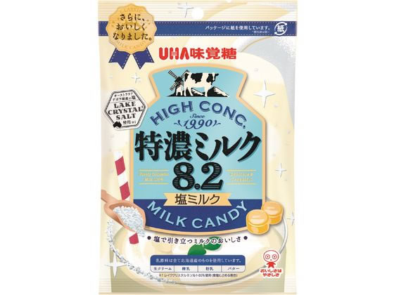 ＼スーパーSALE期間限定★店内全品P2倍以上&2000円OFFクーポン／UHA味覚糖 特濃ミルク8.2 塩ミルク キャンディ 飴 キャンディ タブレット お菓子のサムネイル