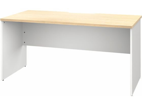 【楽天大感謝祭限定★26日9:59迄ポイント2倍】【メーカー直送】アール・エフ・ヤマカワ プラン 木製デスク W1400×D700 ナチュラル×白脚【代引不可】【お客様組立】平机 木製デスク ワゴン オフィスデスク 事務机 オフィス家具