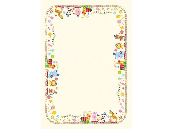 ササガワ 証書用紙 B6判 アニマル 20枚 10-1730 賞状用紙 事務用ペーパー ノート