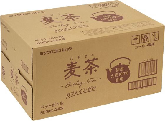 【レビュー投稿で100円OFFクーポン】 ミツウロコビバレッジ 麦茶500mL 24本 ペット...