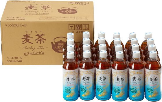 【レビュー投稿で100円OFFクーポン】 ミツウロコビバレッジ 麦茶500mL 24本×2箱 ペ...