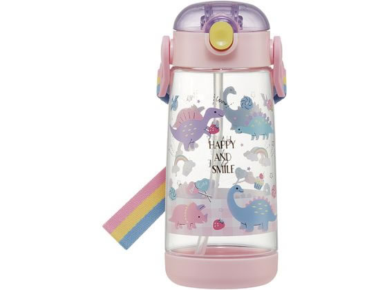 【マラソン限定★ポイント2倍】【お取り寄せ】スケーター ワンプッシュストローボトル 480ml ハッピー&スマイル レインボー キャラクターグッズ 教材 学童文具 学童 文具