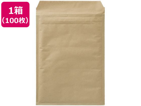 送料無料 ユニオンキャップ クッション封筒 茶 340×255mm A4用 100枚 LC-3B ク