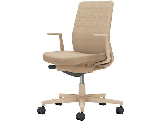 【マラソン限定★2,000円クーポン＆12日9:59迄ポイント2倍】 【メーカー直送】コクヨ モネット 背クッション L肘 ソフトベージュ ソフトベージュ(U)【代引不可】【組立・設置・送料無料】 肘付き 固定肘タイプ 布張りチェア オフィスチェア