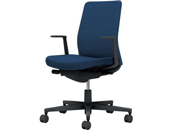 【楽天大感謝祭限定★26日9:59迄ポイント2倍】【メーカー直送】コクヨ モネット 背クッション L肘 ブラック ネイビー(U)【代引不可】【組立・設置・送料無料】肘付き 固定肘タイプ 布張りチェア オフィスチェア オフィス家具