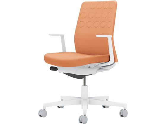 【楽天大感謝祭限定★26日9:59迄ポイント2倍】【メーカー直送】コクヨ モネット 背クッション L肘 ホワイトグレー ペールテラコッタ(W)【代引不可】【組立・設置・送料無料】肘付き 固定肘タイプ 布張りチェア オフィスチェア オフィス家具