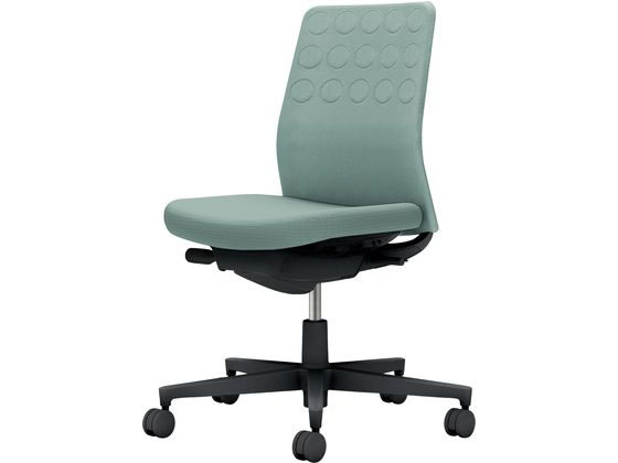 無附扶手 - 【マラソン限定★ポイント2倍】【メーカー直送】コクヨ モネット 背クッション 肘無 ブラック アッシュターコイズ(U)【代引不可】【組立・設置・送料無料】肘なし 布張りチェア オフィスチェア オフィス家具