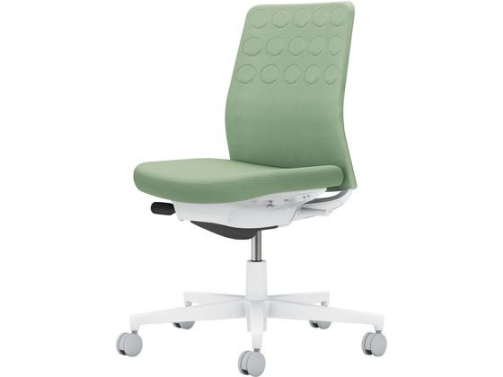 Office - 【マラソン限定★2,000円クーポン＆ポイント2倍】【メーカー直送】コクヨ モネット 背クッション 肘無 ホワイトグレー パウダーミント(U)【代引不可】【組立・設置・送料無料】肘なし 布張りチェア オフィスチェア オフィス家具