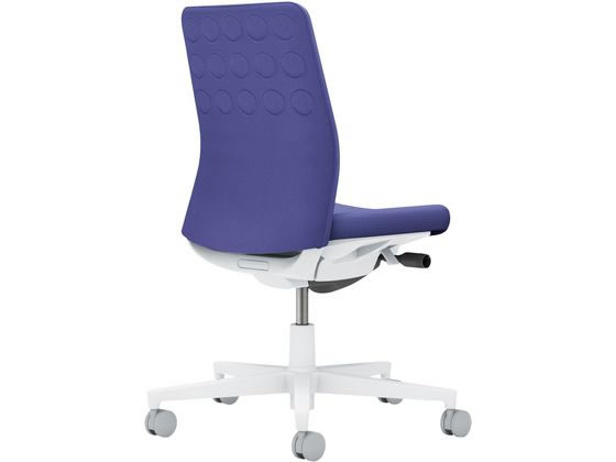 ココデカウの【レビュー投稿で100円OFFクーポン】【メーカー直送】コクヨ モネット 背クッション 肘無 ホワイトグレー ディープパープル(W)【代引不可】【組立・設置・送料無料】肘なし 布張りチェア オフィスチェア オフィス家具｜アングル2