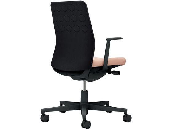 【レビュー投稿で100円OFFクーポン】【メーカー直送】コクヨ モネット 背クッション L肘 ブラック ブラック アッシュピンク(W)【代引不可】【組立・設置・送料無料】肘付き 固定肘タイプ 布張りチェア オフィスチェア オフィス家具