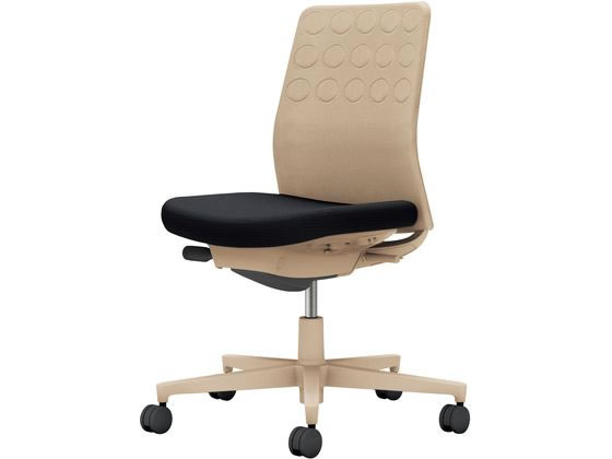 【楽天大感謝祭限定★26日9:59迄ポイント2倍】【メーカー直送】コクヨ モネット 背クッション 肘無 ソフトベージュ ソフトベージュ ブラック(W)【代引不可】【組立・設置・送料無料】肘なし 布張りチェア オフィスチェア オフィス家具