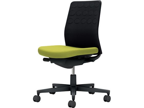 【楽天大感謝祭限定★26日9:59迄ポイント2倍】【メーカー直送】コクヨ モネット 背クッション 肘無 ブラック ブラック ライトオリーブ(U)【代引不可】【組立・設置・送料無料】肘なし 布張りチェア オフィスチェア オフィス家具