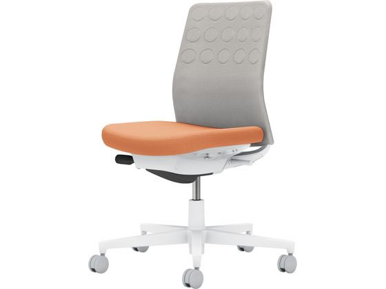 無附扶手 - 【マラソン限定★ポイント2倍】【メーカー直送】コクヨ モネット 背クッション 肘無 WHグレー ライトグレー ペールテラコッタ(W)【代引不可】【組立・設置・送料無料】肘なし 布張りチェア オフィスチェア オフィス家具