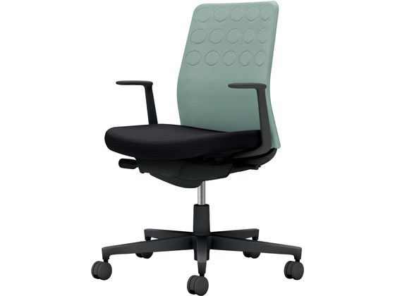 【楽天大感謝祭限定★26日9:59迄ポイント2倍】【メーカー直送】コクヨ モネット 背クッション L肘 ブラック アッシュターコイズ ブラック(U)【代引不可】【組立・設置・送料無料】肘付き 固定肘タイプ 布張りチェア オフィスチェア オフィス家具