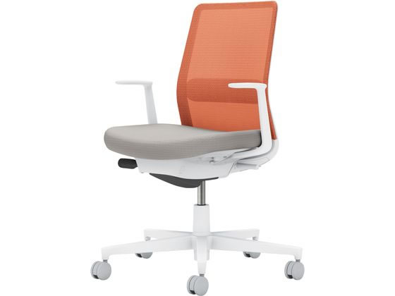 【レビュー投稿で100円OFFクーポン】【メーカー直送】コクヨ モネット 背メッシュ L肘 ホワイトグレー ..