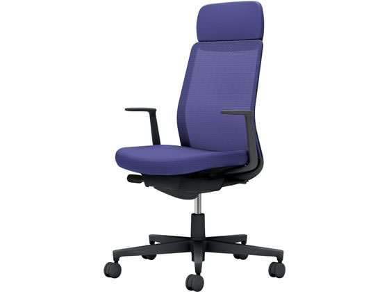 其它 - 【レビュー投稿で100円OFFクーポン】【メーカー直送】コクヨ モネット 背メッシュ L肘 ブラック ディープパープル(U)【代引不可】【組立・設置・送料無料】肘付き 固定肘タイプ メッシュチェア オフィスチェア オフィス家具