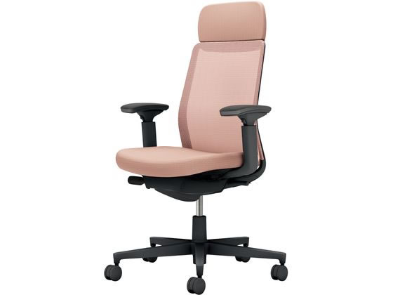 【楽天大感謝祭限定★26日9:59迄ポイント2倍】【メーカー直送】コクヨ モネット 背メッシュ 可動肘 ブラック アッシュピンク(U)【代引不可】【組立・設置・送料無料】肘なし メッシュチェア オフィスチェア オフィス家具