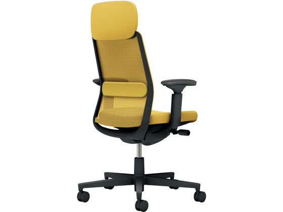 【レビュー投稿で100円OFFクーポン】【メーカー直送】コクヨ モネット 背メッシュ 可動肘 ブラック オリーブイエロー(U)【代引不可】【組立・設置・送料無料】肘なし メッシュチェア オフィスチェア オフィス家具 [2]