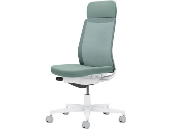 樂天商城 - 【レビュー投稿で100円OFFクーポン】【メーカー直送】コクヨ モネット 背メッシュ 肘無 ホワイトグレー アッシュターコイズ(U)【代引不可】【組立・設置・送料無料】肘なし メッシュチェア オフィスチェア オフィス家具