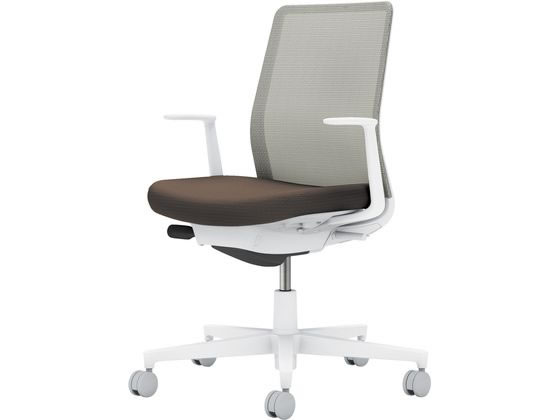 【レビュー投稿で100円OFFクーポン】【メーカー直送】コクヨ モネット 背メッシュ L肘 WHグレー ライトグレー ダークグレージュ(U)【代引不可】【組立・設置・送料無料】肘付き 固定肘タイプ メッシュチェア オフィスチェア オフィス家具