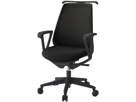 【楽天大感謝祭限定★26日9:59迄ポイント2倍】【メーカー直送】イトーキ ノナチェア 固定肘 ナイロンキャスター・ハンガー付 BK BK【代引不可】【組立・設置・送料無料】肘付き 固定肘タイプ メッシュチェア オフィスチェア オフィス家具