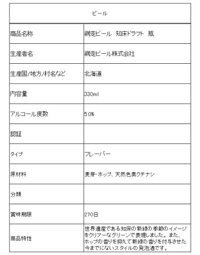 【レビュー投稿で100円OFFクーポン】北海道 網走ビール 知床ドラフト 瓶 330ml 地ビール クラフトビール お酒