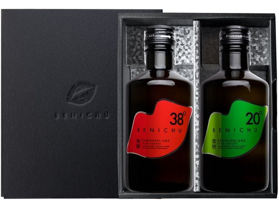 【レビュー投稿で100円OFFクーポン】【お取り寄せ】若狭三方ビバレッジ 甘くない梅酒BENICHU20・38°ギフトセット 梅酒 リキュール お酒
