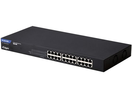 【お取り寄せ】エレコム スイッチングハブ 24ポート PoE アンマネージ EHB-UG2D24F-PL