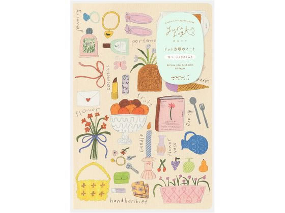 【レビュー投稿で100円OFFクーポン】ミドリ(デザインフィル) ノート[B6]ゆるログ マイライフ柄 15355006 B6ノート