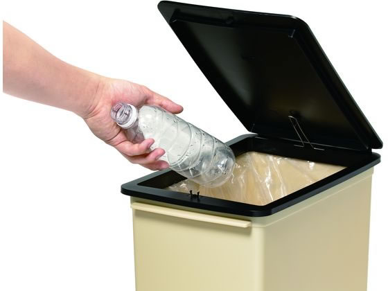 【レビュー投稿で100円OFFクーポン】【お取り寄せ】ライクイット カフェスタイル プッシュダスト (深) アイボリー 分別タイプ ゴミ箱 ゴミ袋 清掃 [2]