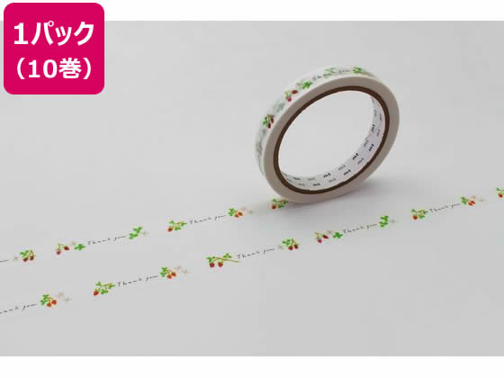 【レビュー投稿で100円OFFクーポン】【お取り寄せ】カモ井 mt large core いちご 強粘着 10巻 MT10L071 デコレーション用マスキングテ...