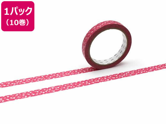 【レビュー投稿で100円OFFクーポン】【お取り寄せ】カモ井 mt large core ハート・スポット 強粘着 10巻 MT10L078 デコレーション用マ...