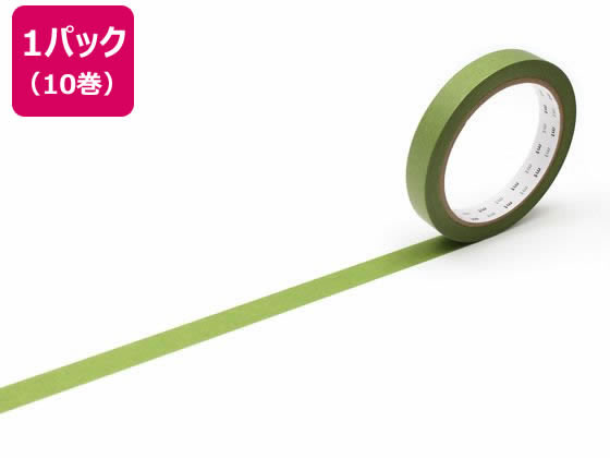 【レビュー投稿で100円OFFクーポン】【お取り寄せ】カモ井 mt large core 和紙 オリーブグリーン 強粘着 10巻 デコレーション用マスキングテー...