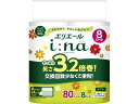 【ポイント2倍★22日20:00~27日9:59迄】送料無料 大王製紙 エリエール イーナ トイレットティシュー 3.2倍巻 ダブル 8R*8P 業務用パック トイレットペーパー