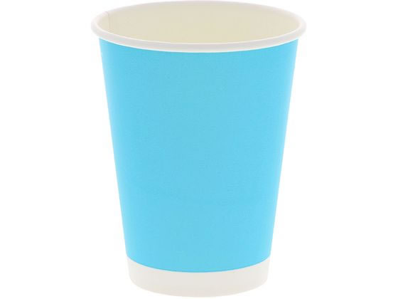 【スーパーSALE限定★2,000円クーポン＆11日9:59迄ポイント2倍】 【お取り寄せ】ヘイコー ペーパーカップ アイス・ホット兼用 12オンス ライトブルー 50個 フタが付けられるタイプ 紙コップ 使いきり食器 キッチン テーブル