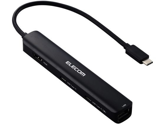 【レビュー投稿で100円OFFクーポン】【お取り寄せ】エレコム TypeC ドッキングステーション 6-in-1 ブラック DST-C30BK USBハブ ドッキングステーション PC周辺機器 パソコン 家電